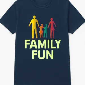 Family Fun Graphic Tee – Soft Cotton Blend Shirt for Parents and Kids | Casual Wear, Comfortable and Durable | Perfect for Family Events & Gifting