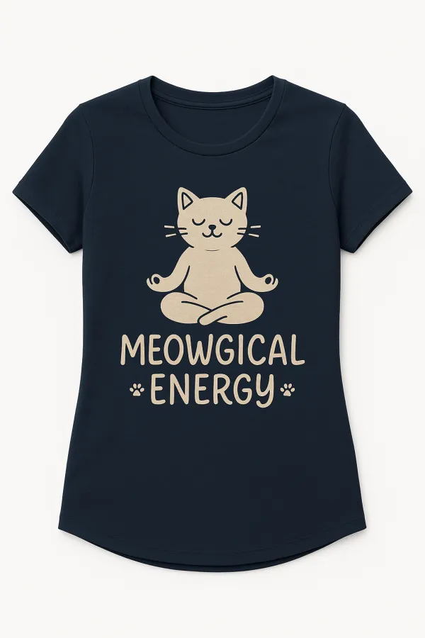 Meowgical Energy Tee – Cat Lover Edition