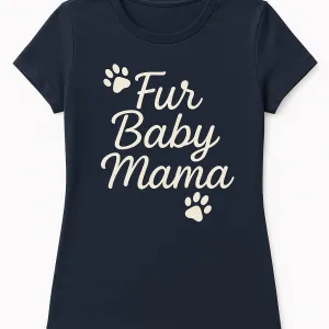 Fur Baby Mama Tee – Personalized Paw Print