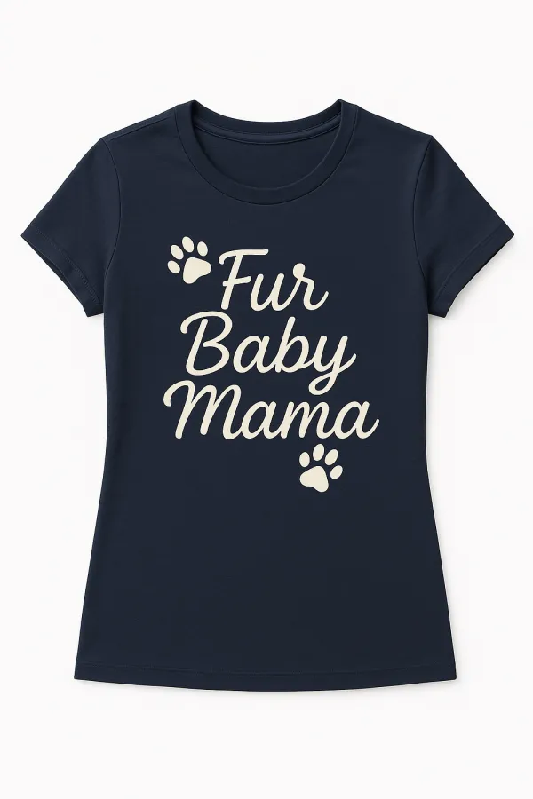 Fur Baby Mama Tee – Personalized Paw Print